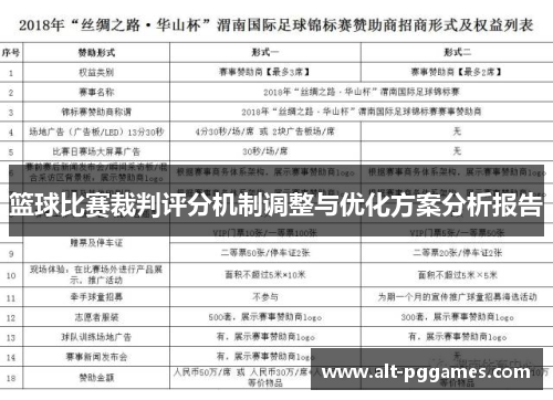 篮球比赛裁判评分机制调整与优化方案分析报告