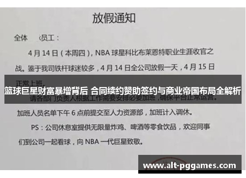 篮球巨星财富暴增背后 合同续约赞助签约与商业帝国布局全解析